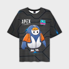 Мужская футболка oversize 3D с принтом Fall guys apex  legends в Кировске,  |  | 