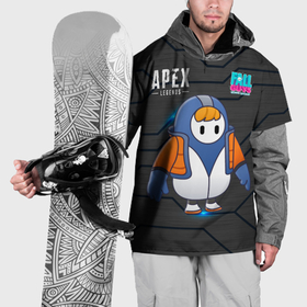 Накидка на куртку 3D с принтом Fall guys apex  legends в Курске, 100% полиэстер |  | 