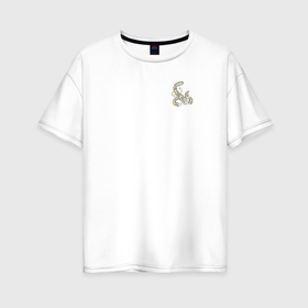 Женская футболка хлопок Oversize с принтом Минимализм , 100% хлопок | свободный крой, круглый ворот, спущенный рукав, длина до линии бедер
 | девушка | минимализм | растения
