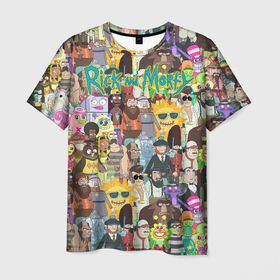 Мужская футболка 3D с принтом Rick and Morty в Санкт-Петербурге, 100% полиэфир | прямой крой, круглый вырез горловины, длина до линии бедер | rick and morty | vdzabma | рик и морти