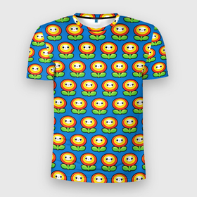 Мужская футболка 3D спортивная с принтом Super Mario в Новосибирске, 100% полиэстер с улучшенными характеристиками | приталенный силуэт, круглая горловина, широкие плечи, сужается к линии бедра | bros | brothers | game | logo | odyssey | pattern | аркады | видеоигры | детям | легендарная | листья | логотипы игр | мальчикам | мультяшный | паттерн | платформер | подростковые | популярные | солнце | супер марио