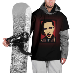 Накидка на куртку 3D с принтом Marilyn Manson в Кировске, 100% полиэстер |  | manson | marilyn | marilyn manson | мэнсон | мэрилин | мэрилин мэнсон