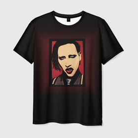 Мужская футболка 3D с принтом Marilyn Manson в Кировске, 100% полиэфир | прямой крой, круглый вырез горловины, длина до линии бедер | manson | marilyn | marilyn manson | мэнсон | мэрилин | мэрилин мэнсон