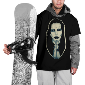 Накидка на куртку 3D с принтом Marilyn Manson , 100% полиэстер |  | manson | marilyn | marilyn manson | мэнсон | мэрилин | мэрилин мэнсон