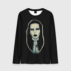 Мужской лонгслив 3D с принтом Marilyn Manson в Екатеринбурге, 100% полиэстер | длинные рукава, круглый вырез горловины, полуприлегающий силуэт | manson | marilyn | marilyn manson | мэнсон | мэрилин | мэрилин мэнсон
