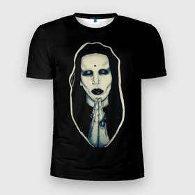 Мужская футболка 3D спортивная с принтом Marilyn Manson , 100% полиэстер с улучшенными характеристиками | приталенный силуэт, круглая горловина, широкие плечи, сужается к линии бедра | manson | marilyn | marilyn manson | мэнсон | мэрилин | мэрилин мэнсон
