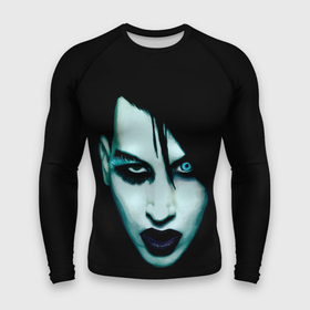 Мужской рашгард 3D с принтом Marilyn Manson ,  |  | goth | gothic | manson | marilyn | metal | mm | music | rock | гот | готы | метал | мэнсон | мэрилин | рок