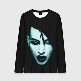 Мужской лонгслив 3D с принтом Marilyn Manson в Белгороде, 100% полиэстер | длинные рукава, круглый вырез горловины, полуприлегающий силуэт | goth | gothic | manson | marilyn | metal | mm | music | rock | гот | готы | метал | мэнсон | мэрилин | рок