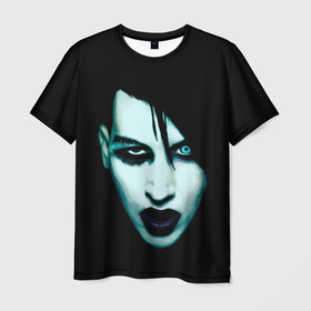 Мужская футболка 3D с принтом Marilyn Manson в Санкт-Петербурге, 100% полиэфир | прямой крой, круглый вырез горловины, длина до линии бедер | goth | gothic | manson | marilyn | metal | mm | music | rock | гот | готы | метал | мэнсон | мэрилин | рок