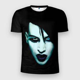 Мужская футболка 3D Slim с принтом Marilyn Manson , 100% полиэстер с улучшенными характеристиками | приталенный силуэт, круглая горловина, широкие плечи, сужается к линии бедра | goth | gothic | manson | marilyn | metal | mm | music | rock | гот | готы | метал | мэнсон | мэрилин | рок