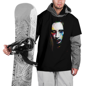 Накидка на куртку 3D с принтом Marilyn Manson в Курске, 100% полиэстер |  | manson | marilyn | marilyn manson | мэнсон | мэрилин | мэрилин мэнсон