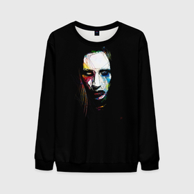 Мужской свитшот 3D с принтом Marilyn Manson в Новосибирске, 100% полиэстер с мягким внутренним слоем | круглый вырез горловины, мягкая резинка на манжетах и поясе, свободная посадка по фигуре | manson | marilyn | marilyn manson | мэнсон | мэрилин | мэрилин мэнсон