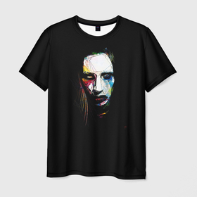Мужская футболка 3D с принтом Marilyn Manson в Санкт-Петербурге, 100% полиэфир | прямой крой, круглый вырез горловины, длина до линии бедер | manson | marilyn | marilyn manson | мэнсон | мэрилин | мэрилин мэнсон