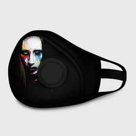 Маска из неопрена с принтом Marilyn Manson в городе Новоалтайск, неопрен 100% | Форма огибающая нос. Резинки для ушей с дополнительной резинкой на затылке. Клапан для выдоха для активного дыхания при занятиях спортом. Эластичный материал маски и окантовки для лучшего растяжения и прилегания маски.  | manson | marilyn | marilyn manson | мэнсон | мэрилин | мэрилин мэнсон
