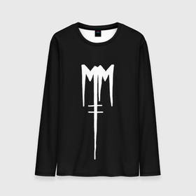 Мужской лонгслив 3D с принтом Marilyn Manson в Курске, 100% полиэстер | длинные рукава, круглый вырез горловины, полуприлегающий силуэт | goth | gothic | manson | marilyn | metal | mm | music | rock | гот | готы | метал | мэнсон | мэрилин | рок