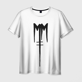 Мужская футболка 3D с принтом Marilyn Manson в Петрозаводске, 100% полиэфир | прямой крой, круглый вырез горловины, длина до линии бедер | Тематика изображения на принте: goth | gothic | manson | marilyn | metal | mm | music | rock | гот | готы | метал | мэнсон | мэрилин | рок