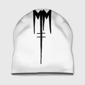 Шапка 3D с принтом Marilyn Manson , 100% полиэстер | универсальный размер, печать по всей поверхности изделия | goth | gothic | manson | marilyn | metal | mm | music | rock | гот | готы | метал | мэнсон | мэрилин | рок