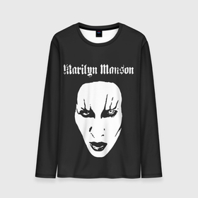 Мужской лонгслив 3D с принтом Marilyn Manson в Белгороде, 100% полиэстер | длинные рукава, круглый вырез горловины, полуприлегающий силуэт | Тематика изображения на принте: goth | gothic | manson | marilyn | metal | mm | music | rock | гот | готы | метал | мэнсон | мэрилин | рок