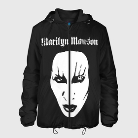Мужская куртка 3D с принтом Marilyn Manson в Тюмени, ткань верха — 100% полиэстер, подклад — флис | прямой крой, подол и капюшон оформлены резинкой с фиксаторами, два кармана без застежек по бокам, один большой потайной карман на груди. Карман на груди застегивается на липучку | goth | gothic | manson | marilyn | metal | mm | music | rock | гот | готы | метал | мэнсон | мэрилин | рок