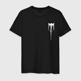 Мужская футболка хлопок с принтом Marilyn Manson в Белгороде, 100% хлопок | прямой крой, круглый вырез горловины, длина до линии бедер, слегка спущенное плечо. | goth | gothic | manson | marilyn | metal | mm | music | rock | гот | готы | метал | мэнсон | мэрилин | рок