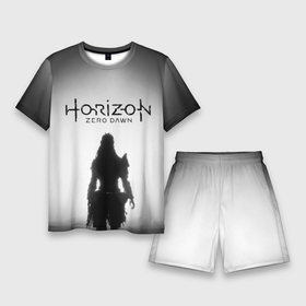 Мужской костюм с шортами 3D с принтом Horizon Zero Dawn в Тюмени,  |  | fog | girl | horizon zero dawn | девушка | силуэт | туман | хоризон зеро давн