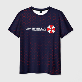 Мужская футболка 3D с принтом UMBRELLA CORP / АМБРЕЛЛА в Тюмени, 100% полиэфир | прямой крой, круглый вырез горловины, длина до линии бедер | corp | corporation | evil | game | games | logo | resident | umbrella | амбрелла | зла | зонт | зонтик | игра | игры | корп | корпорация | лого | логотип | обитель | резидент | символ | эвил