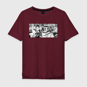 Мужская футболка хлопок Oversize с принтом Бездомный бог, манга в Петрозаводске, 100% хлопок | свободный крой, круглый ворот, “спинка” длиннее передней части | аниме | арт | бездомный бог | девушка | манга | парень | ято