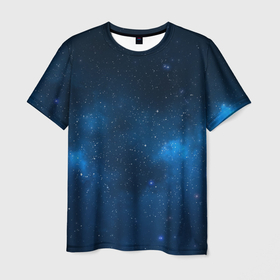 Мужская футболка 3D с принтом млечный путь в Тюмени, 100% полиэфир | прямой крой, круглый вырез горловины, длина до линии бедер | вселенная | звезды | космос | млечный путь | ночь