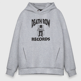 Мужское худи Oversize хлопок с принтом Death Row Records в Белгороде, френч-терри — 70% хлопок, 30% полиэстер. Мягкий теплый начес внутри —100% хлопок | боковые карманы, эластичные манжеты и нижняя кромка, капюшон на магнитной кнопке | death row | dr dre | hip hop | rap | snoop dogg