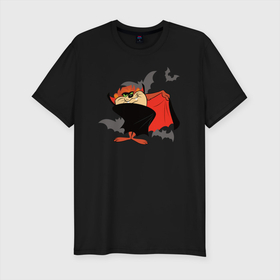 Мужская футболка хлопок Slim с принтом Таз в Белгороде, 92% хлопок, 8% лайкра | приталенный силуэт, круглый вырез ворота, длина до линии бедра, короткий рукав | looney tunes | tasmanian devil | taz | vdzabma | луни тюнз | таз | тасманский дьявол