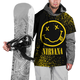 Накидка на куртку 3D с принтом NIRVANA   НИРВАНА в Санкт-Петербурге, 100% полиэстер |  | band | cobain | face | kurt | logo | music | nirvana | rock | rocknroll | группа | кобейн | курт | лого | логотип | музыка | музыкальная | нирвана | рожица | рок | рокнролл | символ