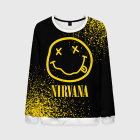 Мужской свитшот 3D с принтом NIRVANA   НИРВАНА в Новосибирске, 100% полиэстер с мягким внутренним слоем | круглый вырез горловины, мягкая резинка на манжетах и поясе, свободная посадка по фигуре | band | cobain | face | kurt | logo | music | nirvana | rock | rocknroll | группа | кобейн | курт | лого | логотип | музыка | музыкальная | нирвана | рожица | рок | рокнролл | символ