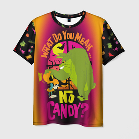 Мужская футболка 3D+ с принтом What Do You Mean... No Candy? , 100% микрофибра | круглый вырез горловины, длина до линии бедер | bugs bunny | looney tunes | marvin the martian | vdzabma | багз банни | луни тюнз | марсианин марвин
