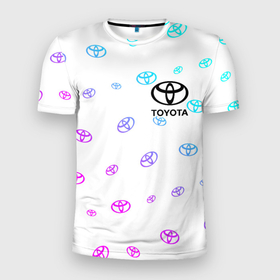 Мужская футболка 3D Slim с принтом TOYOTA   ТОЙОТА в Новосибирске, 100% полиэстер с улучшенными характеристиками | приталенный силуэт, круглая горловина, широкие плечи, сужается к линии бедра | auto | camry | corolla | cruiser | land | logo | moto | rav | supra | toyota | авенсис | авто | автомобиль | камри | королла | крузер | ленд | лого | логотип | логотипы | марка | мото | рав | символ | тоета | тоеты | тойота | тойоты