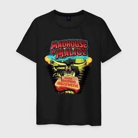 Мужская футболка хлопок с принтом Madhouse of Malice в Тюмени, 100% хлопок | прямой крой, круглый вырез горловины, длина до линии бедер, слегка спущенное плечо. | bugs bunny | looney tunes | vdzabma | багз банни | луни тюнз