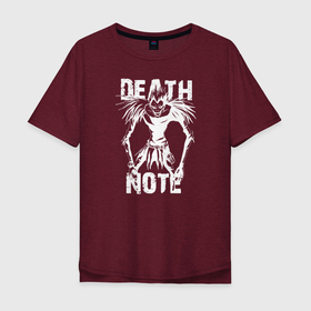 Мужская футболка хлопок Oversize с принтом Death Note Ryuk the Shnigami в Новосибирске, 100% хлопок | свободный крой, круглый ворот, “спинка” длиннее передней части | anime | death note | kira | manga | ryuk | аниме | герой | детектив | детнот | детх нот | детхнот | дэсу ното | иероглиф | кандзи | кира | манга | миса | риюк | рьюзаки | рюзаки | рюк | синигами | тетрадка | эл | э