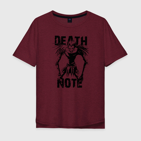 Мужская футболка хлопок Oversize с принтом Death Note black Ryuk , 100% хлопок | свободный крой, круглый ворот, “спинка” длиннее передней части | anime | death note | kira | manga | ryuk | аниме | герой | детектив | детнот | детх нот | детхнот | дэсу ното | иероглиф | кандзи | кира | манга | миса | риюк | рьюзаки | рюзаки | рюк | синигами | тетрадка | эл | э