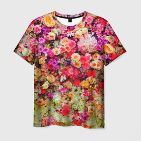 Мужская футболка 3D с принтом Цветы в Курске, 100% полиэфир | прямой крой, круглый вырез горловины, длина до линии бедер | весна | красивые цветы | красота | милые цветы | орхидея | пион | роза | розы | ромашка | сад | сирень | фиалка | цветок | цветочки | цветы