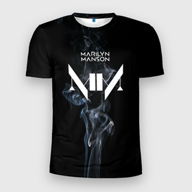 Мужская футболка 3D Slim с принтом TRDMrnMsn, Marilyn Manson в Новосибирске, 100% полиэстер с улучшенными характеристиками | приталенный силуэт, круглая горловина, широкие плечи, сужается к линии бедра | Тематика изображения на принте: art | logo | manson | marilyn | rock | usa | великий | лого | логотип | мэнсон | мэрилин | рок | ужасный