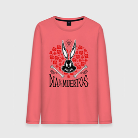 Мужской лонгслив хлопок с принтом Dia De Los Muertos в Петрозаводске, 100% хлопок |  | bugs bunny | looney tunes | vdzabma | багз банни | луни тюнз