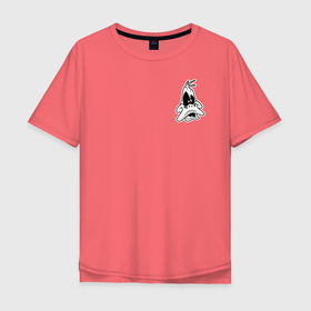 Мужская футболка хлопок Oversize с принтом Даффи Дак в Екатеринбурге, 100% хлопок | свободный крой, круглый ворот, “спинка” длиннее передней части | daffy duck | looney tunes | vdzabma | даффи дак | луни тюнз