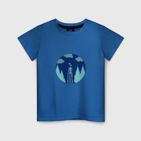 Детская футболка хлопок с принтом Siren Head в Кировске, 100% хлопок | круглый вырез горловины, полуприлегающий силуэт, длина до линии бедер | siren head | игра | лес | монстр | персонаж | сирена | сиреноголовый | чудовище