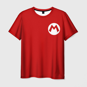 Мужская футболка 3D с принтом МАРИО , 100% полиэфир | прямой крой, круглый вырез горловины, длина до линии бедер | luigi | mario | nintendo | денди | луиджи | марио | нинтендо