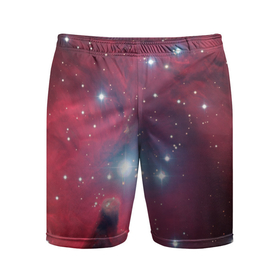 Мужские шорты спортивные с принтом космос в Тюмени,  |  | Тематика изображения на принте: блик | вселенная | звезды | космос | магма