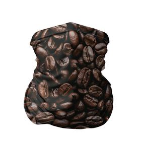 Бандана-труба 3D с принтом кофе в Петрозаводске, 100% полиэстер, ткань с особыми свойствами — Activecool | плотность 150‒180 г/м2; хорошо тянется, но сохраняет форму | coffee | зерна | зерна кофе | кофе | кофейные зерна