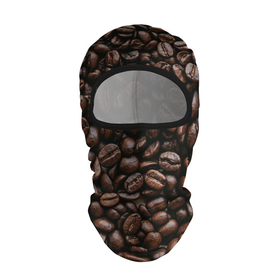 Балаклава 3D с принтом кофе в Новосибирске, 100% полиэстер, ткань с особыми свойствами — Activecool | плотность 150–180 г/м2; хорошо тянется, но при этом сохраняет форму. Закрывает шею, вокруг отверстия для глаз кайма. Единый размер | coffee | зерна | зерна кофе | кофе | кофейные зерна