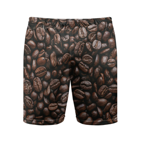 Мужские шорты спортивные с принтом кофе в Кировске,  |  | coffee | зерна | зерна кофе | кофе | кофейные зерна
