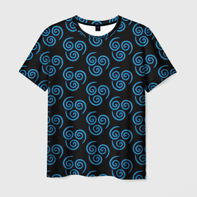 Мужская футболка 3D с принтом Паттерн из герба племени Воздуха. АВАТАР: ЛЕГЕНДА ОБ ААНГЕ , 100% полиэфир | прямой крой, круглый вырез горловины, длина до линии бедер | aang | avatar | manga | аанг | аватар | аниме | манга | паттерн