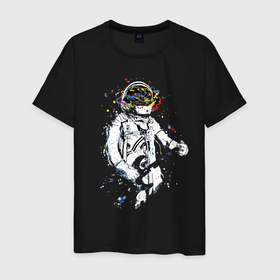 Мужская футболка хлопок с принтом Cosmosrock в Санкт-Петербурге, 100% хлопок | прямой крой, круглый вырез горловины, длина до линии бедер, слегка спущенное плечо. | astronaut | cosmonaut | cosmos | guitar | music | rock | solo | space | star | астронавт | гитара | звезда | космонавт | космос | музыка | солист