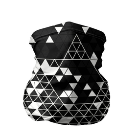 Бандана-труба 3D с принтом Векторные фигуры в Белгороде, 100% полиэстер, ткань с особыми свойствами — Activecool | плотность 150‒180 г/м2; хорошо тянется, но сохраняет форму | Тематика изображения на принте: абстракция | белое | вектор | геометрические фигуры | геометрия | градиент | минимализм | ромб | ромбы | треугольники | фигуры | чернобелое | черное